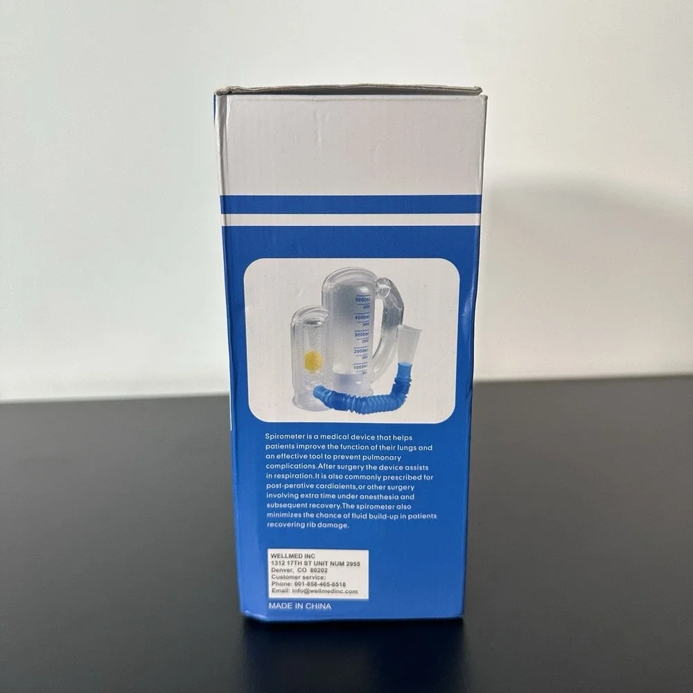 Deep Breathing Trainer for Adults Breathing Exercise Device for Lungs - 5000Ml